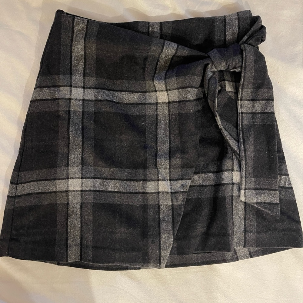 Wilfred wool plaid skirt